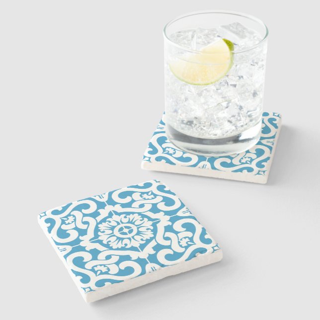 Posavasos De Piedra Baldosas azules de Portugal 1 (Lateral)