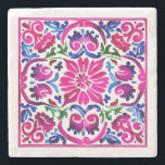 Posavasos De Piedra Baldosas azules rosadas de Talavera mexicana<br><div class="desc">Favoritos de boda azules rosados azules Talavera boda de tejas barnices regalos de boda,  favores de montaña mexicana,  favores matrimoniales mexicanos</div>