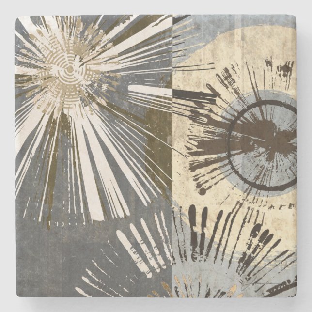 Posavasos De Piedra Baldosas de explosión I (Anverso)
