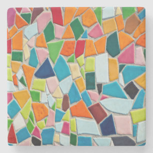 Posavasos De Piedra Baldosas de mosaico brillante