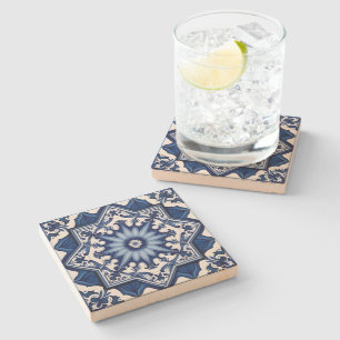 Posavasos De Piedra Baldosas mediterráneas, portuguesas, azulejo, mall