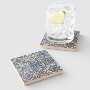 Posavasos De Piedra Baldosas mediterráneas, portuguesas, azulejo, mall