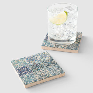 Posavasos De Piedra Baldosas mediterráneas, portuguesas, azulejo, mall