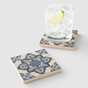 Posavasos De Piedra Baldosas mediterráneas, portuguesas, azulejo, mall