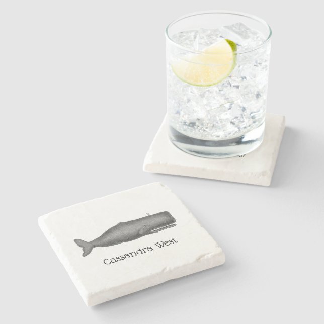 Posavasos De Piedra Ballena con estilo del siglo XIX #1 N (Lateral)