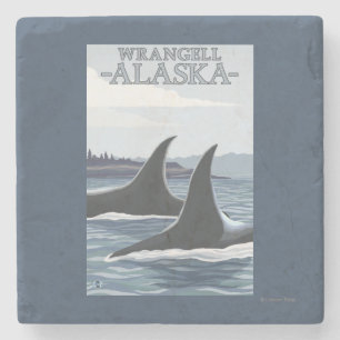 Posavasos De Piedra Ballenas #1 - Wrangell, Alaska de la orca