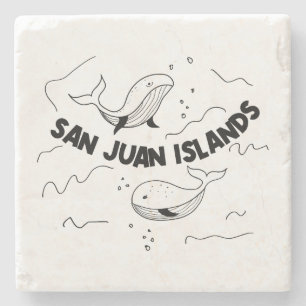 Posavasos De Piedra Ballenas de las Islas San Juan