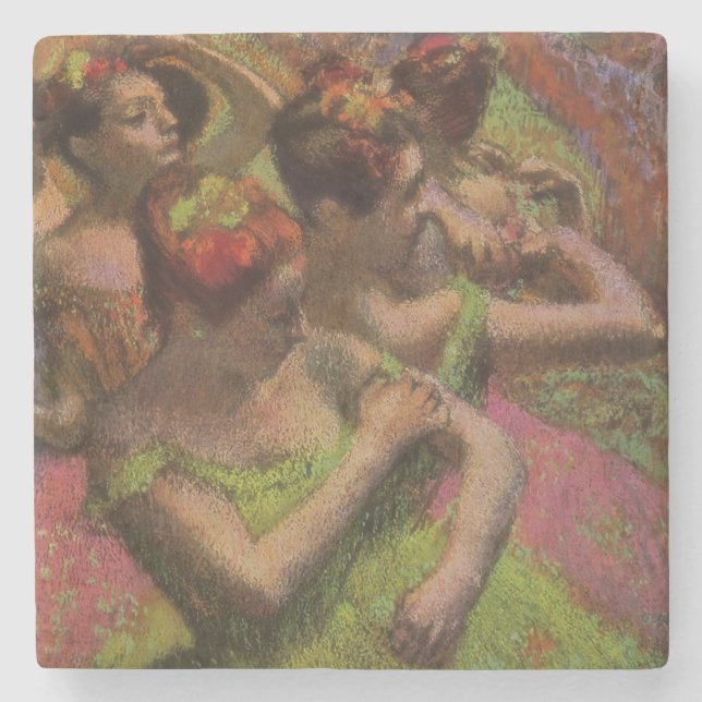 Posavasos De Piedra Ballerinas Adjusting Their Dresses (Edgar Degas) (Anverso)