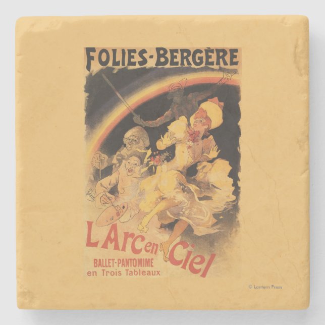 Posavasos De Piedra ballet L'Arc-en-Ciel en Folies-Bergere (Anverso)