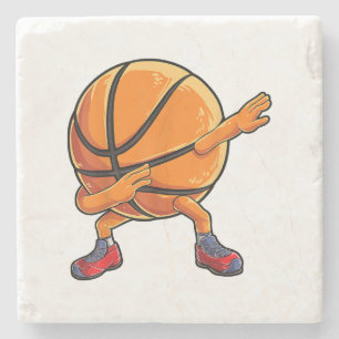 Posavasos De Piedra Baloncesto Dabbing Ball Graciosos Niños Hombres De