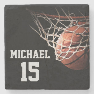 Posavasos De Piedra Baloncesto Tu Nombre