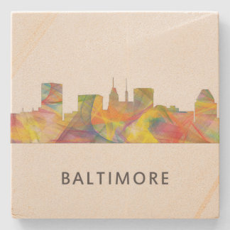 Posavasos De Piedra Baltimore, Maryland Skyline Coasters