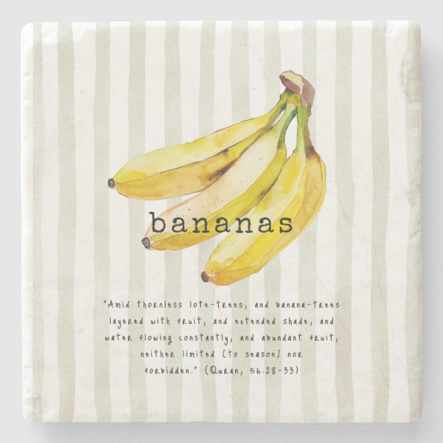 Posavasos De Piedra Bananas Quran Verse (Anverso)