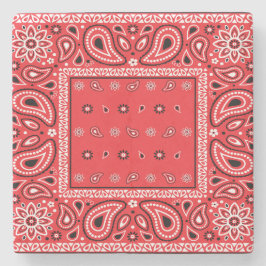 Posavasos De Piedra Banda roja paisley bandanas rap hip hop f