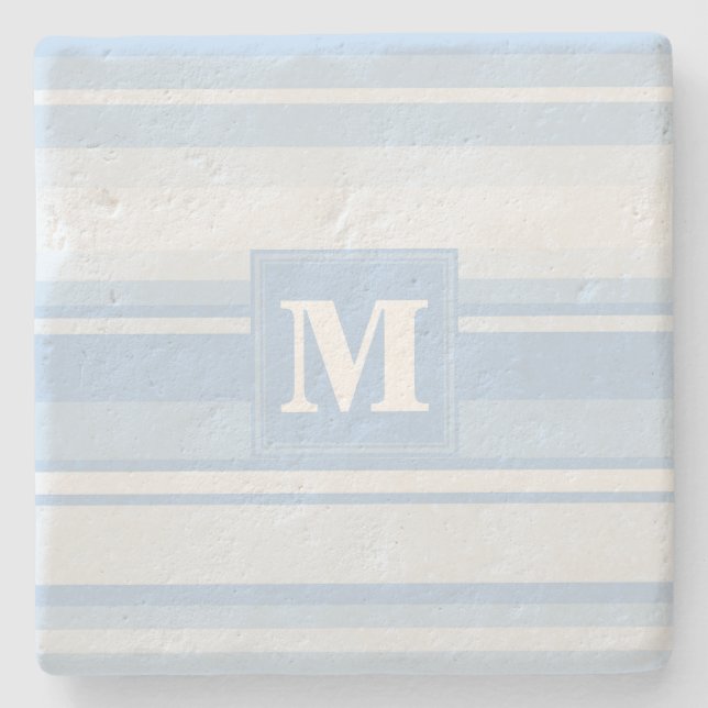 Posavasos De Piedra Bandas azules monográficas (Anverso)