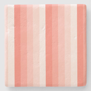 Posavasos De Piedra Bandas de sombra de melocotón coralino
