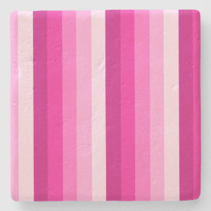 Posavasos De Piedra Bandas de sombra rosadas calientes