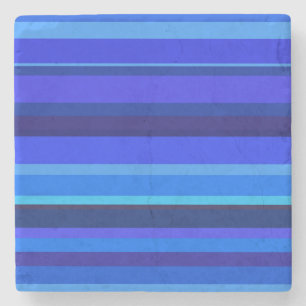 Posavasos De Piedra Bandas horizontales azules