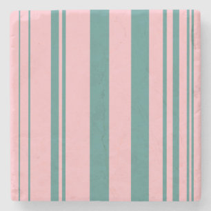 Posavasos De Piedra Bandas variadas/rosadas y Verde azuladas