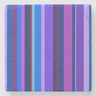 Posavasos De Piedra Bandas verticales azul y violeta