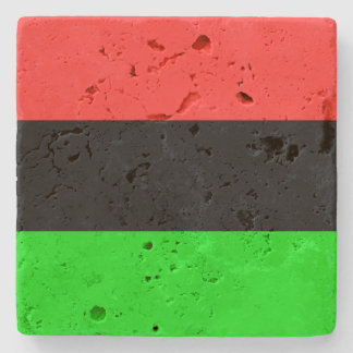 Posavasos De Piedra Bandera Afroamericana Totalmente