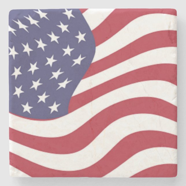 POSAVASOS DE PIEDRA BANDERA AMERICANA (Anverso)