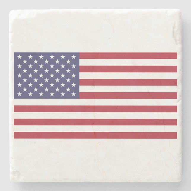 Posavasos De Piedra Bandera americana (Anverso)