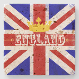 Posavasos De Piedra Bandera anglosajona con problemas de tema británi