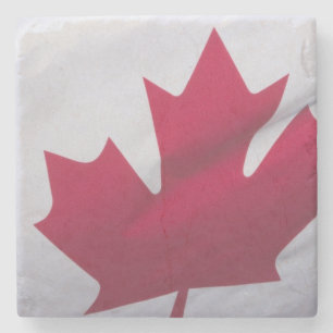 Posavasos De Piedra Bandera canadiense.