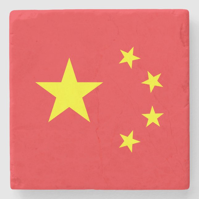Posavasos De Piedra Bandera china (Anverso)