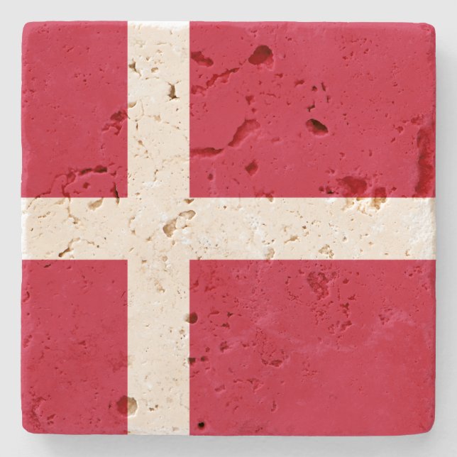 Posavasos De Piedra Bandera danesa (Anverso)