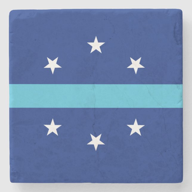 Posavasos De Piedra Bandera de Anaheim, California (Anverso)