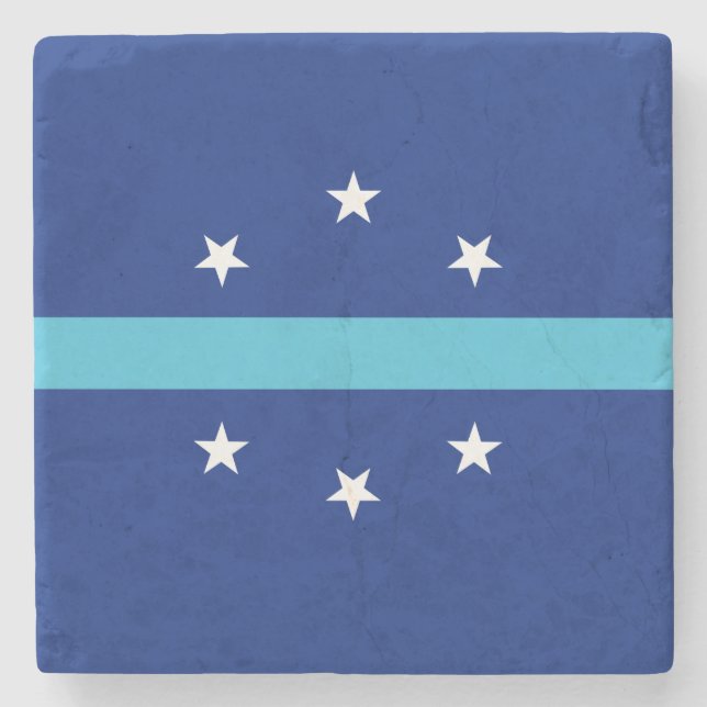 Posavasos De Piedra Bandera de Anaheim (California, Estados Unidos) (Anverso)