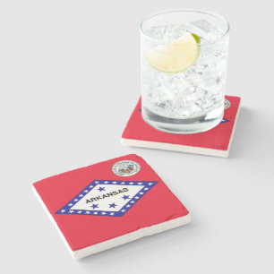 Posavasos De Piedra Bandera de Arkansas