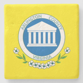 Posavasos De Piedra Bandera de Arlington (Virginia)