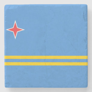 Posavasos De Piedra Bandera de Aruba