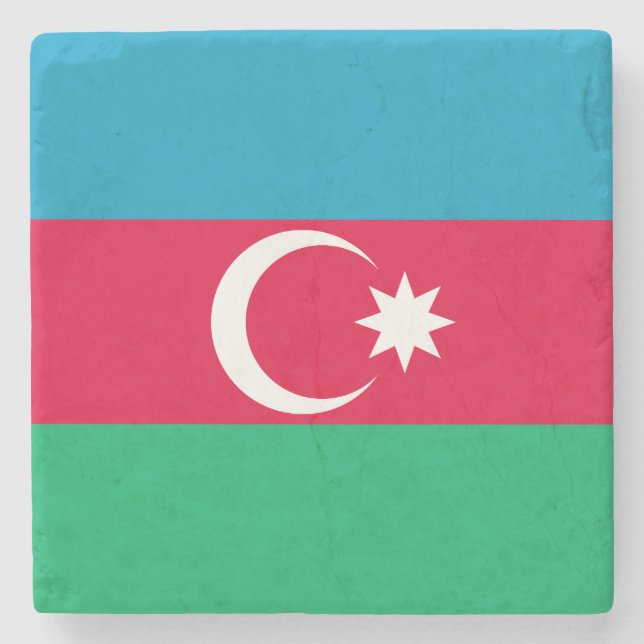 Posavasos De Piedra Bandera de Azerbaiyán Patriótica (Anverso)