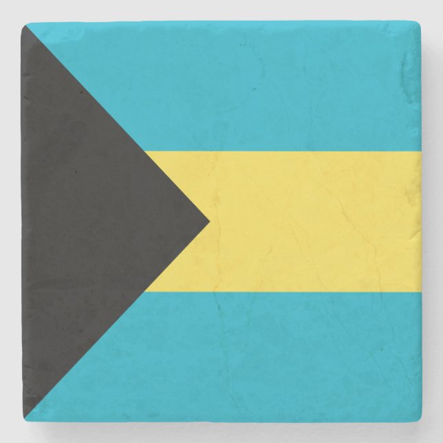 Posavasos De Piedra Bandera de Bahamas (Anverso)