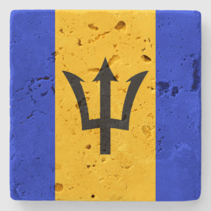 Posavasos De Piedra Bandera de Barbados
