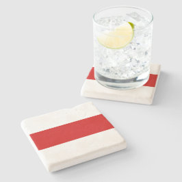 Posavasos De Piedra Bandera de Bielorrusia (rojo y blanco)