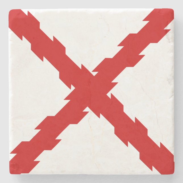 Posavasos De Piedra Bandera de Borgoña (Anverso)