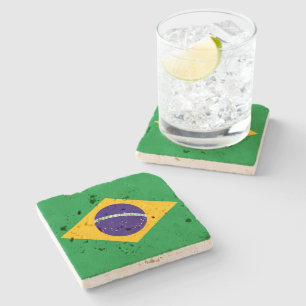 Posavasos De Piedra Bandera de Brasil