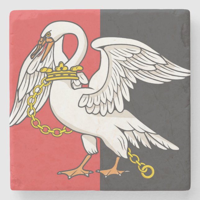 Posavasos De Piedra Bandera de Buckinghamshire (condado del Reino Unid (Anverso)