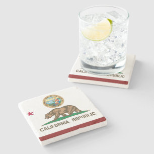 Posavasos De Piedra Bandera de California