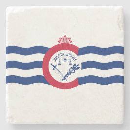 Posavasos De Piedra Bandera de Cincinnati (Ohio)