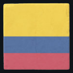 Posavasos De Piedra Bandera de Colombia<br><div class="desc">Bandera patriótica de Colombia.</div>