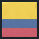 Posavasos De Piedra Bandera de Colombia<br><div class="desc">Bandera patriótica de Colombia.</div>