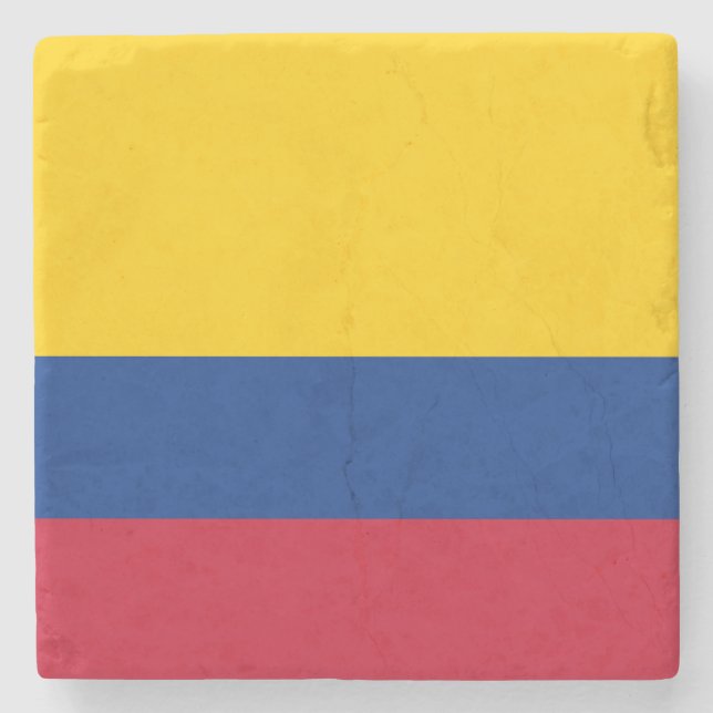 Posavasos De Piedra Bandera de Colombia (Anverso)