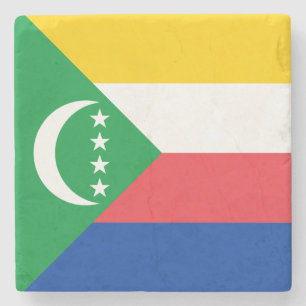 Posavasos De Piedra Bandera de Comoras