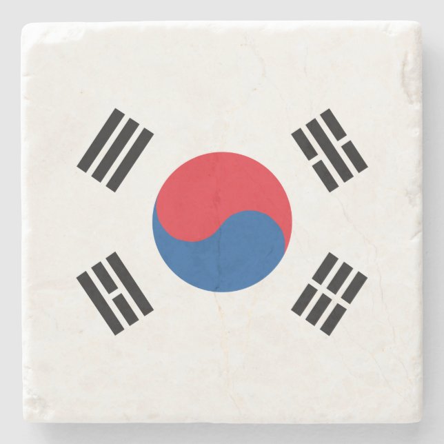 Posavasos De Piedra Bandera de Corea del Sur (Anverso)